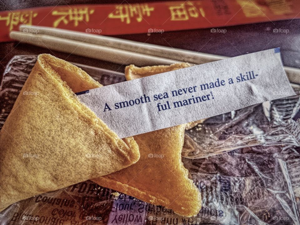 Close-up of fortune cookie