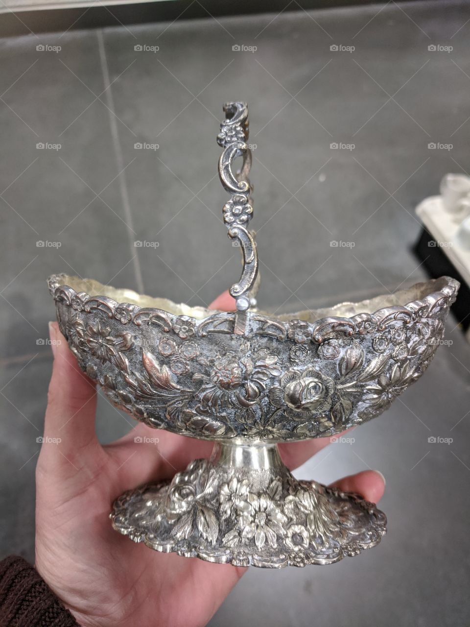 antique silver basquet