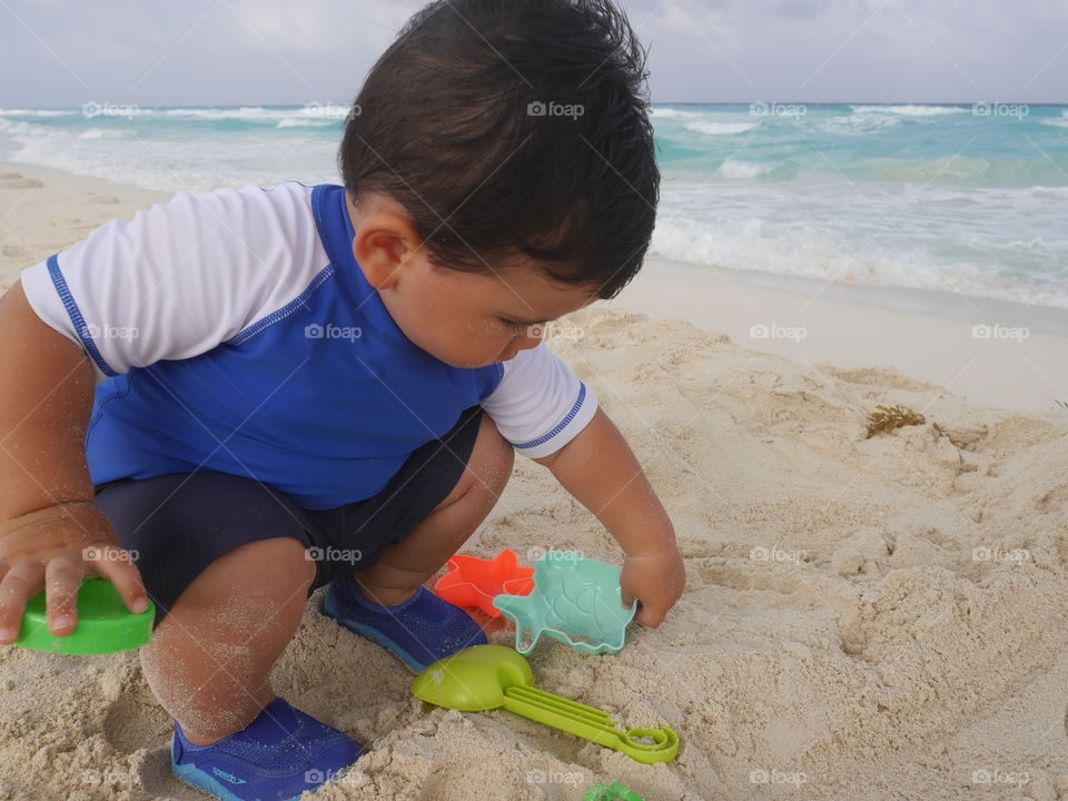 sand. building sandcastles