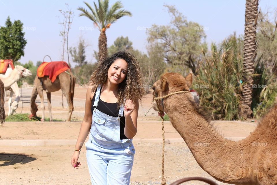 Be nice to all kinds of being . Me with a camel in marrakech 