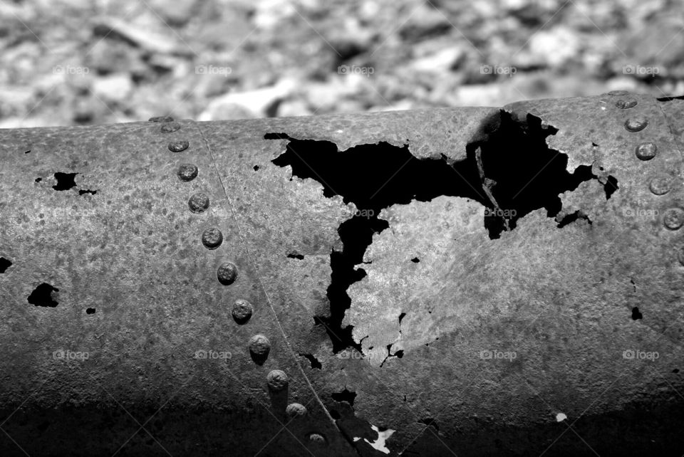 Rusted iron pipe 