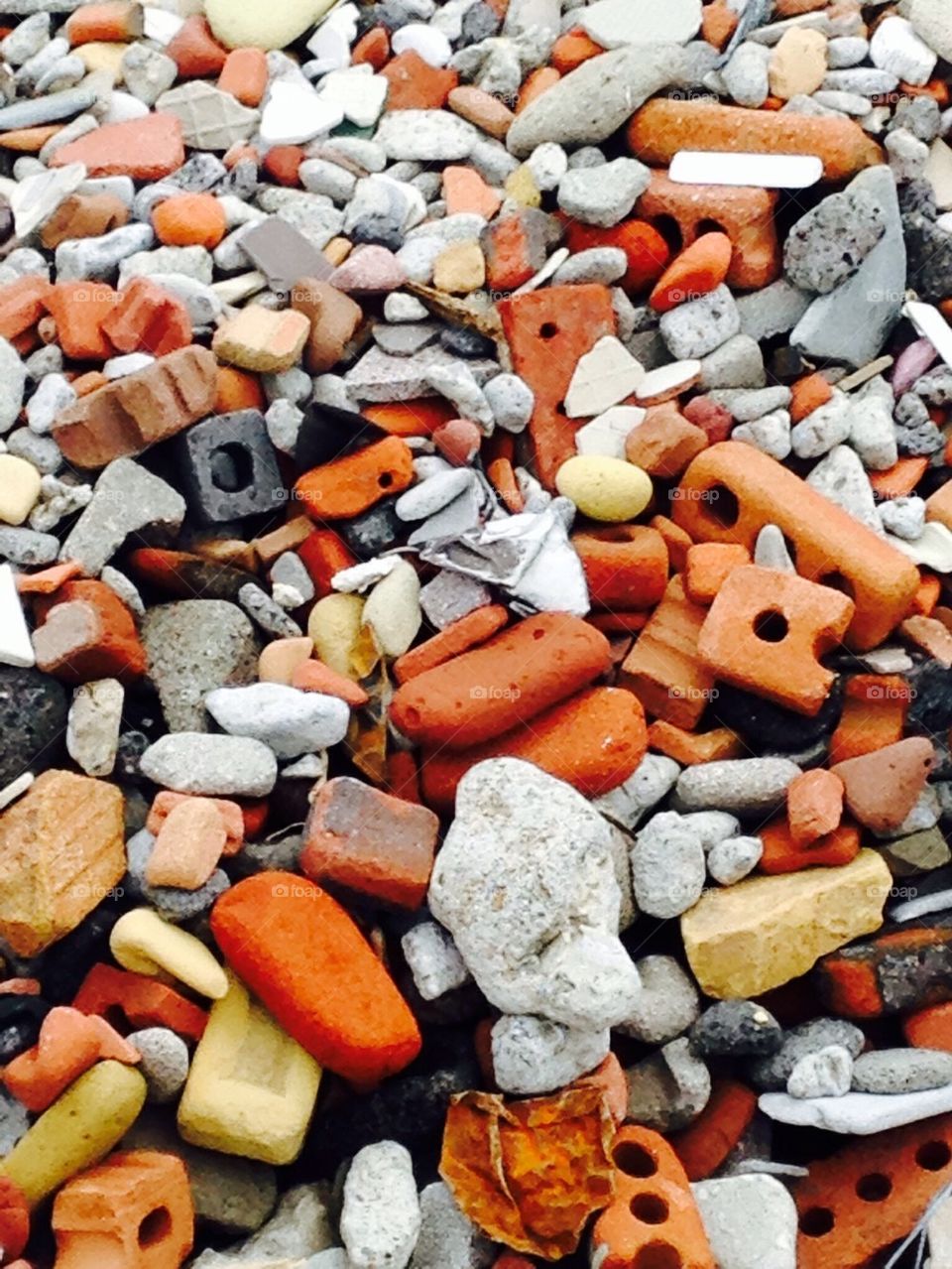 Bricks and pebbles