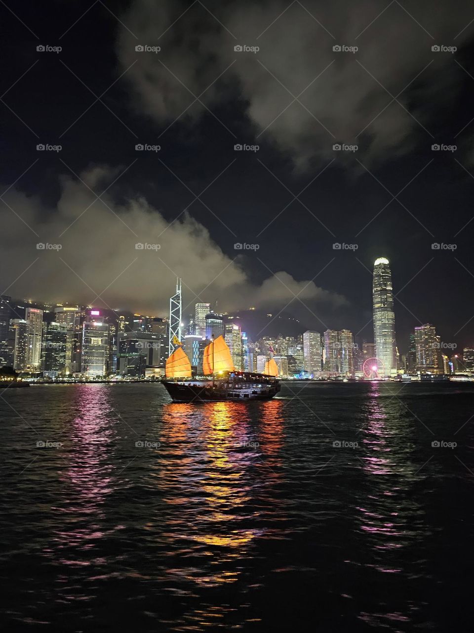 Night view of Hong Kong