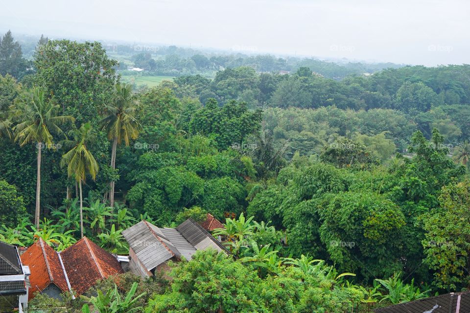 view of a corner of the city of Jogjakarta, Indonesia