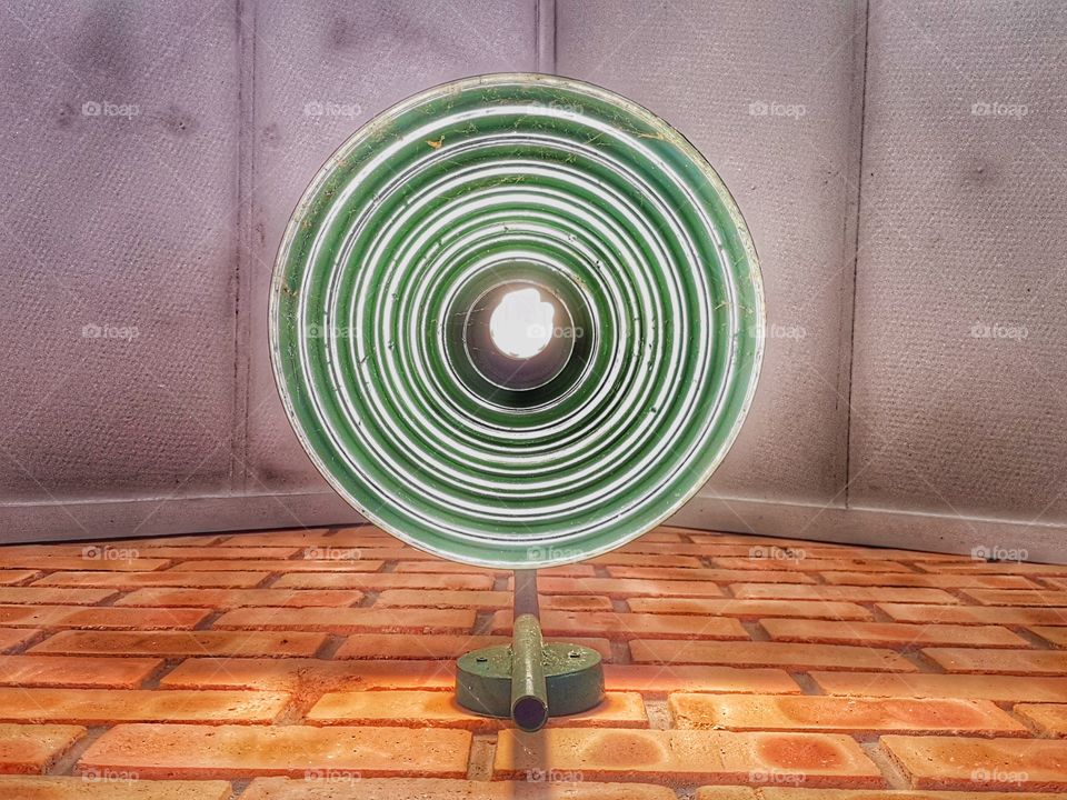 Old style lamp, photo taken from the bottem to give a different look