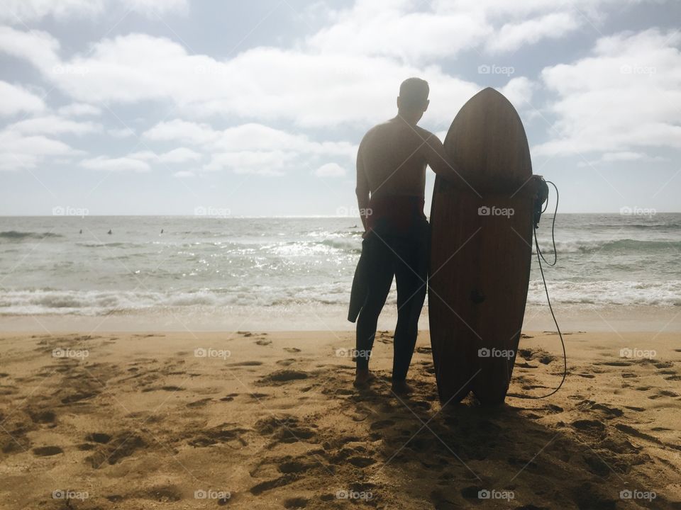 Surfer on the beach