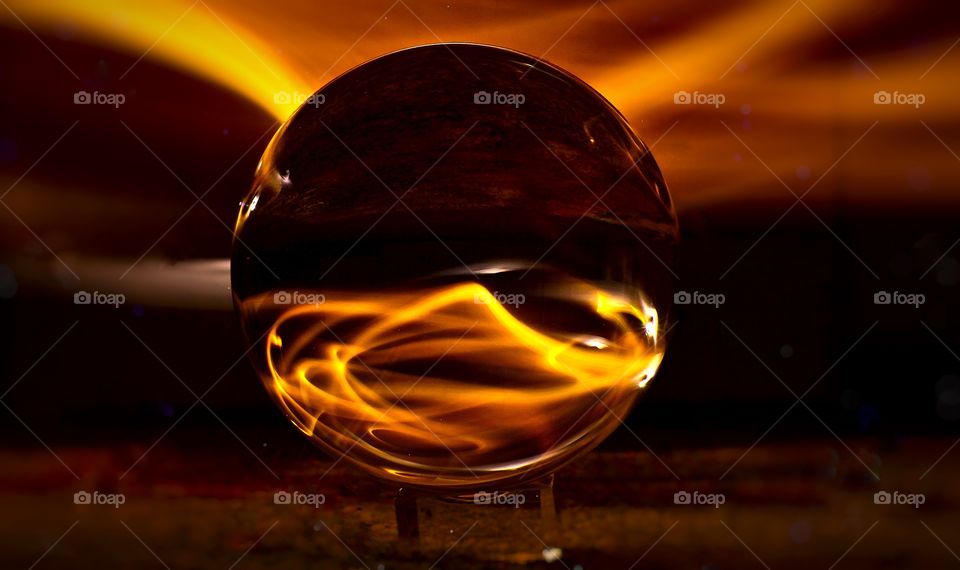 glass sphere lightpainting 