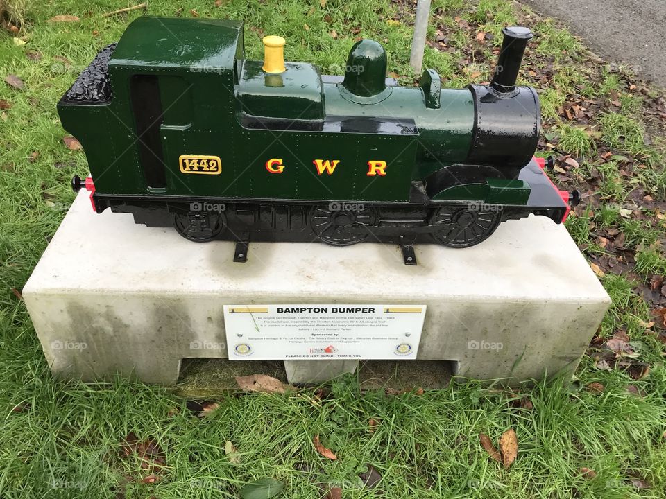Model of a train service that ran from Tiverton to  Bampton until 1962.