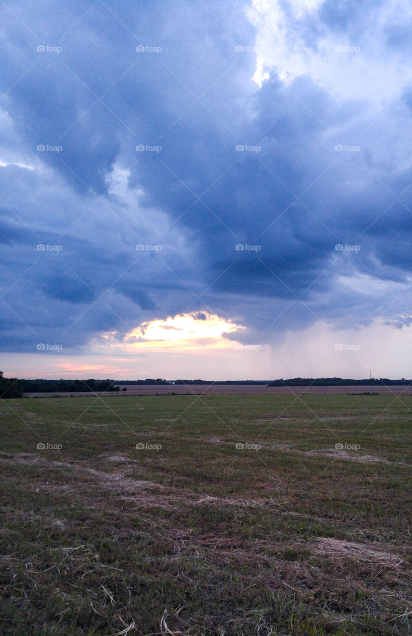 Rain Shafts in the Distance