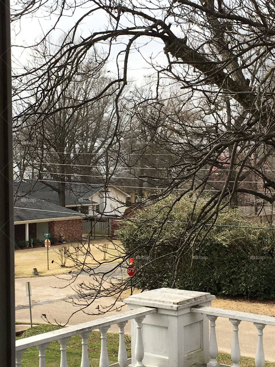 View from the second story 