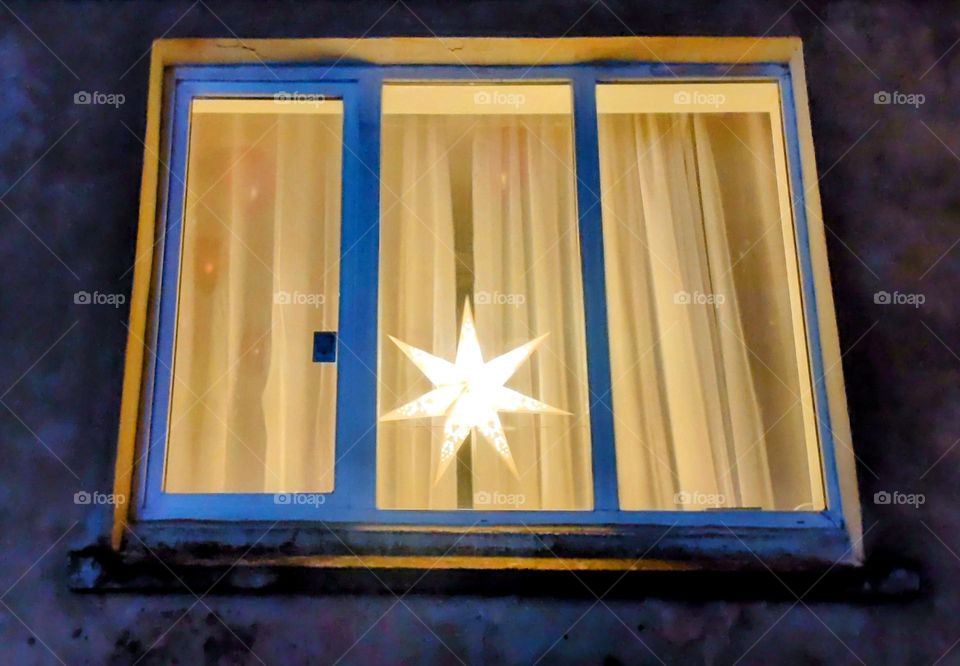 Evening light and star