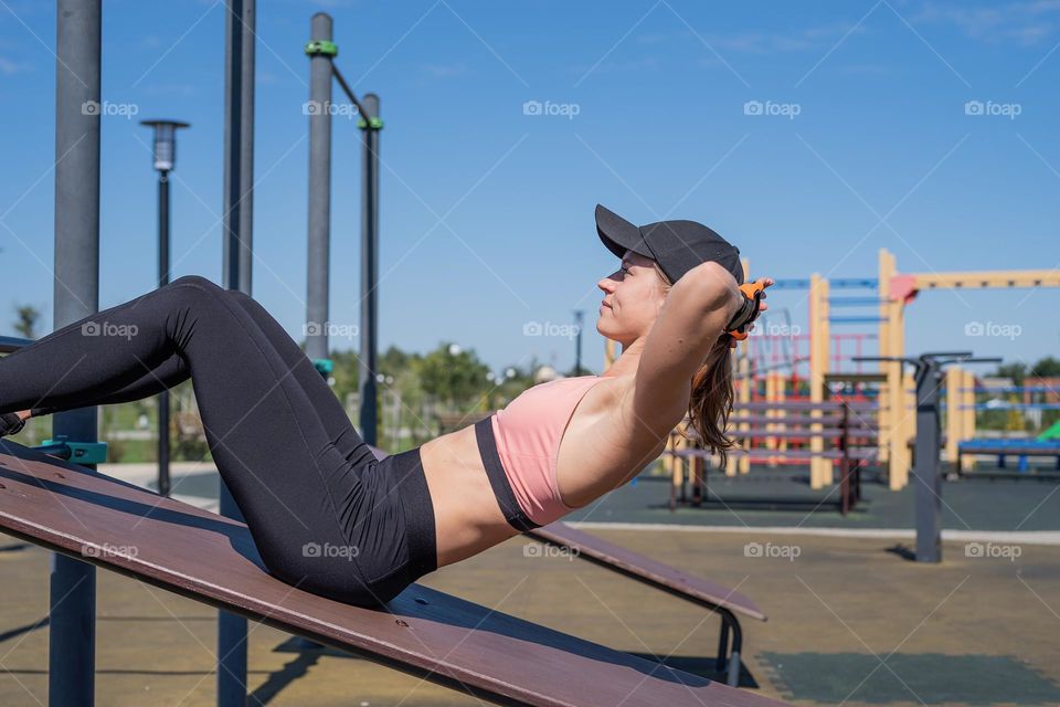 woman working out outdoors