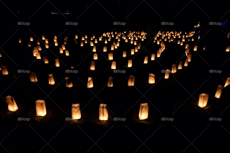 Paper lantern labyrinth 