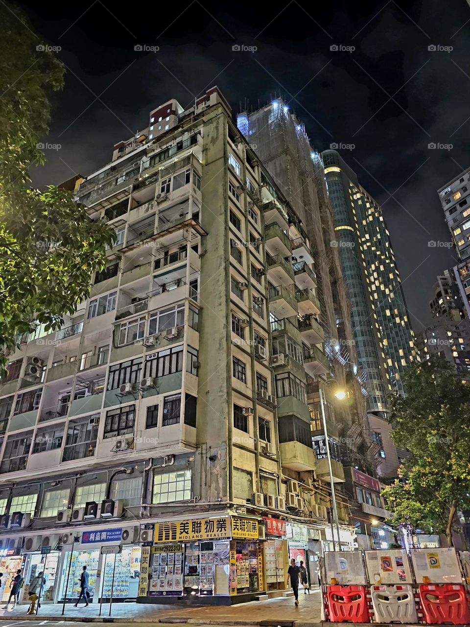 Corner building at Tin Hau Hong Kong