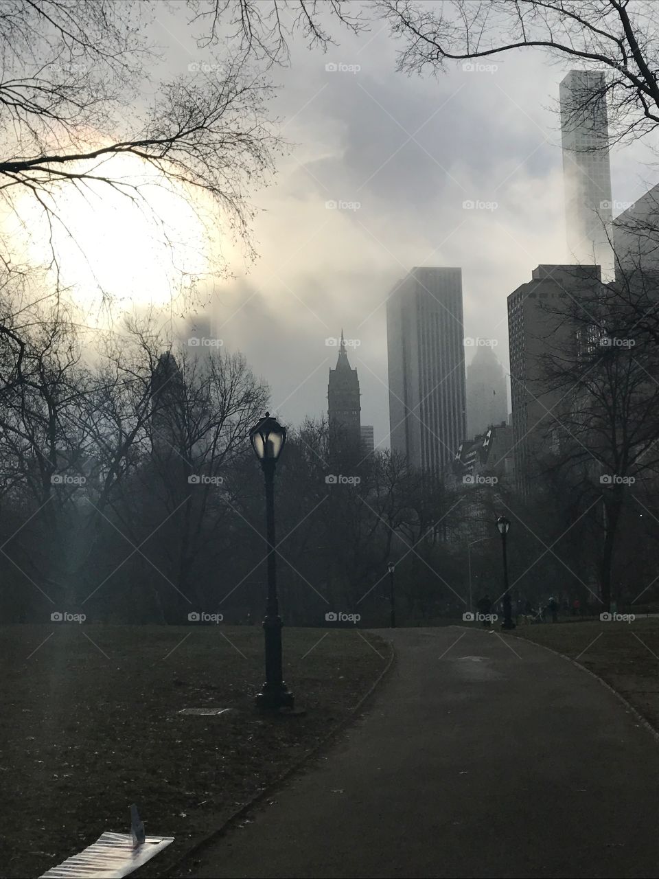 NYC in the fog