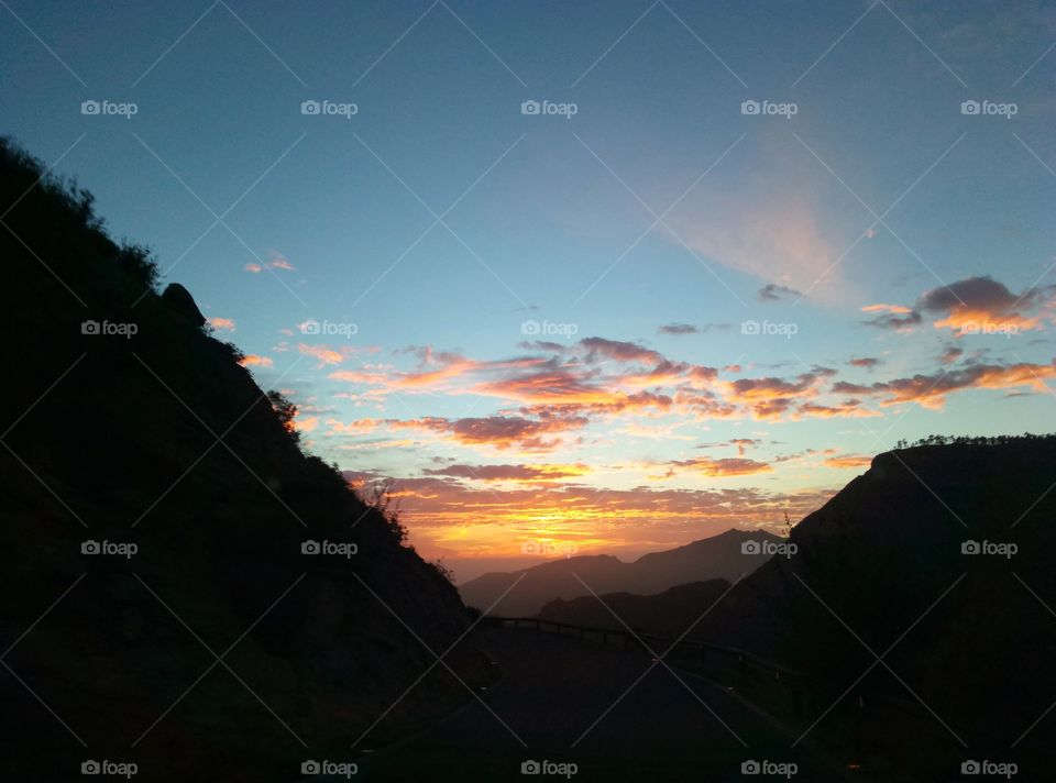 Sunset, Dawn, Landscape, No Person, Mountain