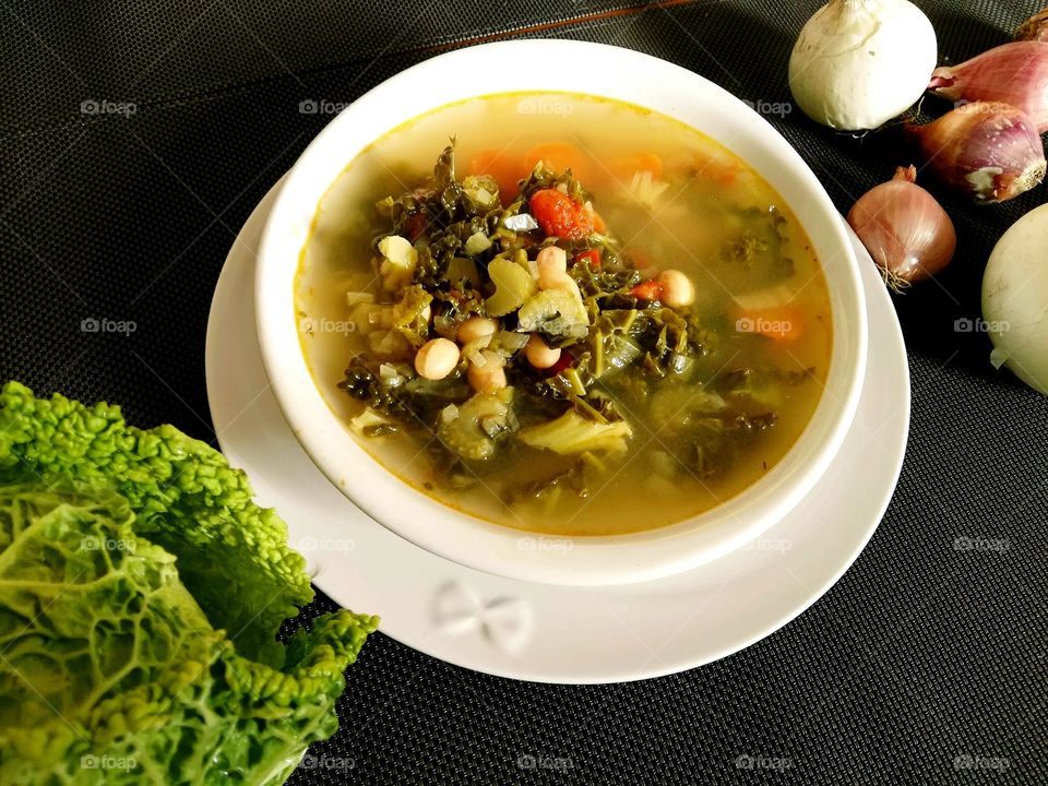 Vegetables traditional romanian soup