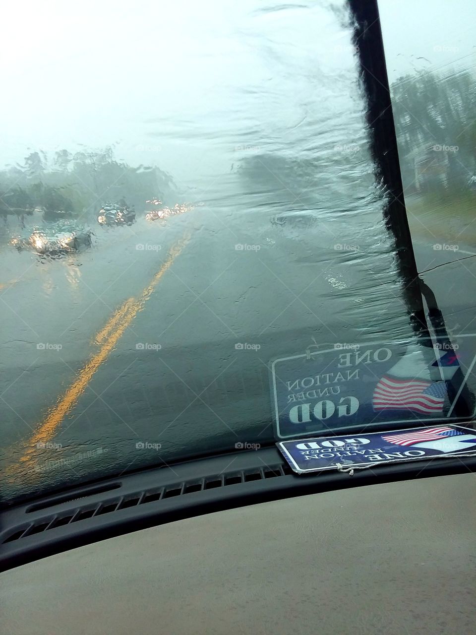 horrible driving conditions but hey we really need the rain