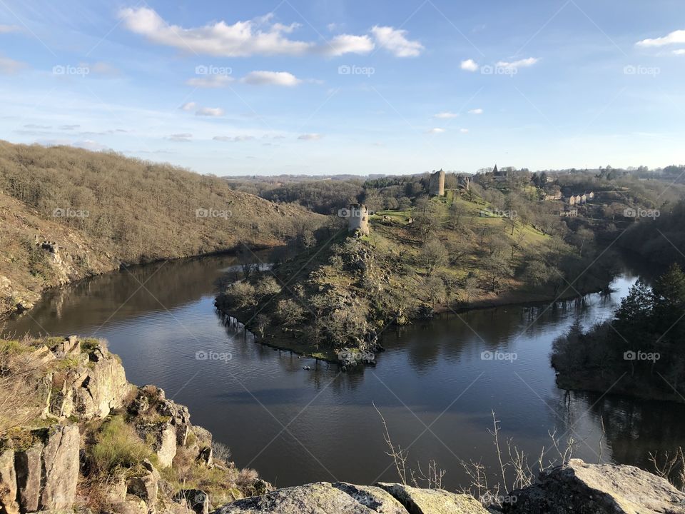 A view of Forteresse de Crozant, at the confluence of the Creuse and Sédelle rivers - no edits, #nofilter, true nature, #truephotos