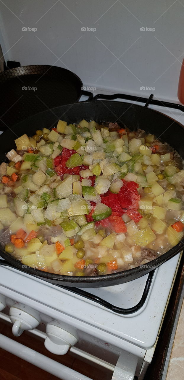 Vegetable stew, food, soup, sauce