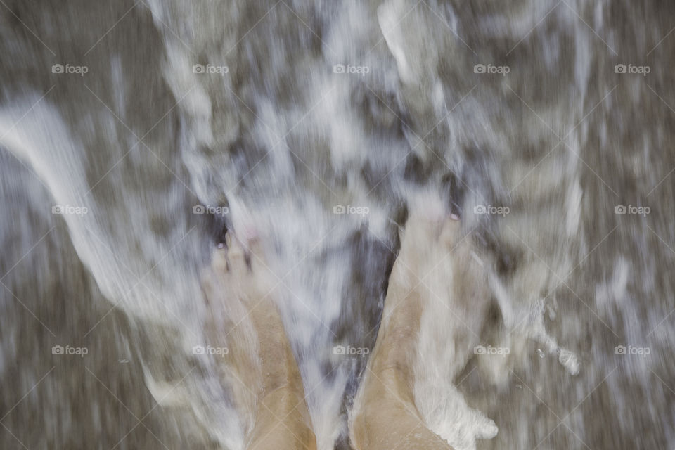 To where I stand. I was at a beach in NY, enjoying the feeling of the water on my feet. 