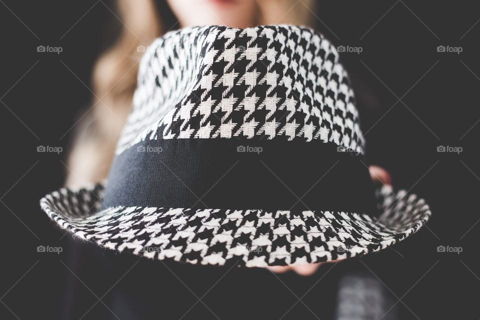 The houndstooth hat