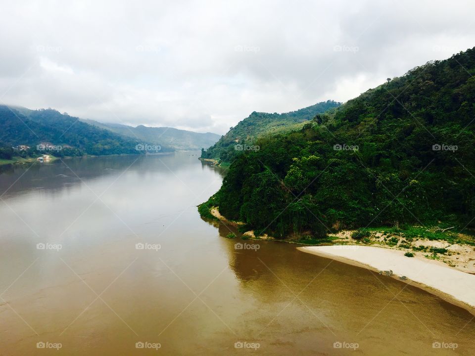 View of river in Don Khong, Laos