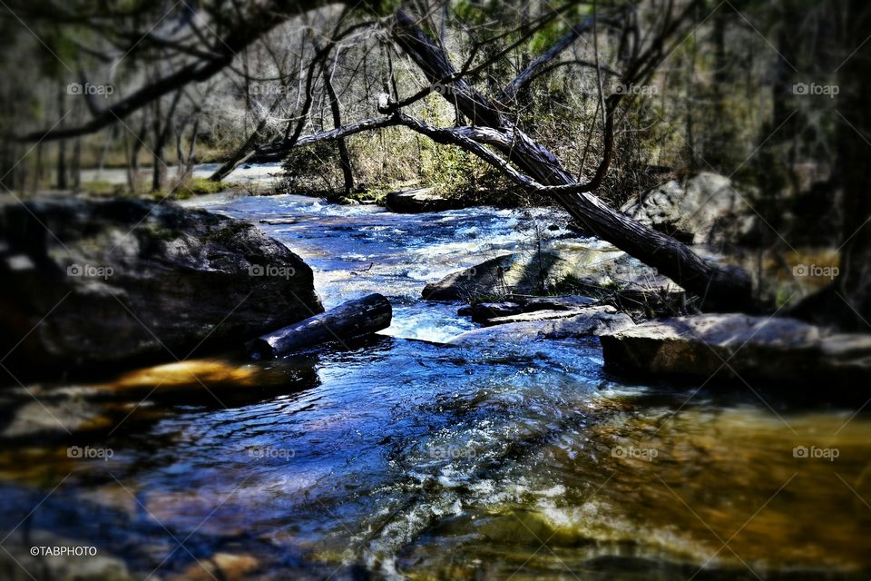 Water, River, Stream, Nature, Rock