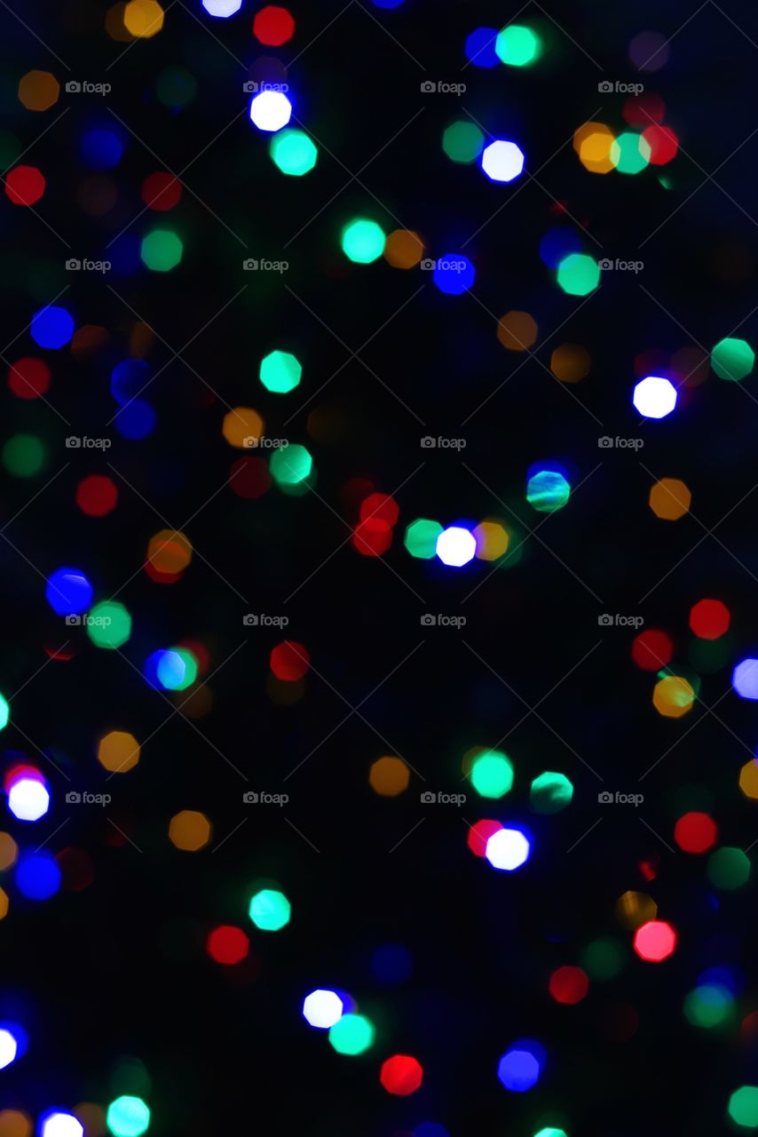 Christmas lights bokeh