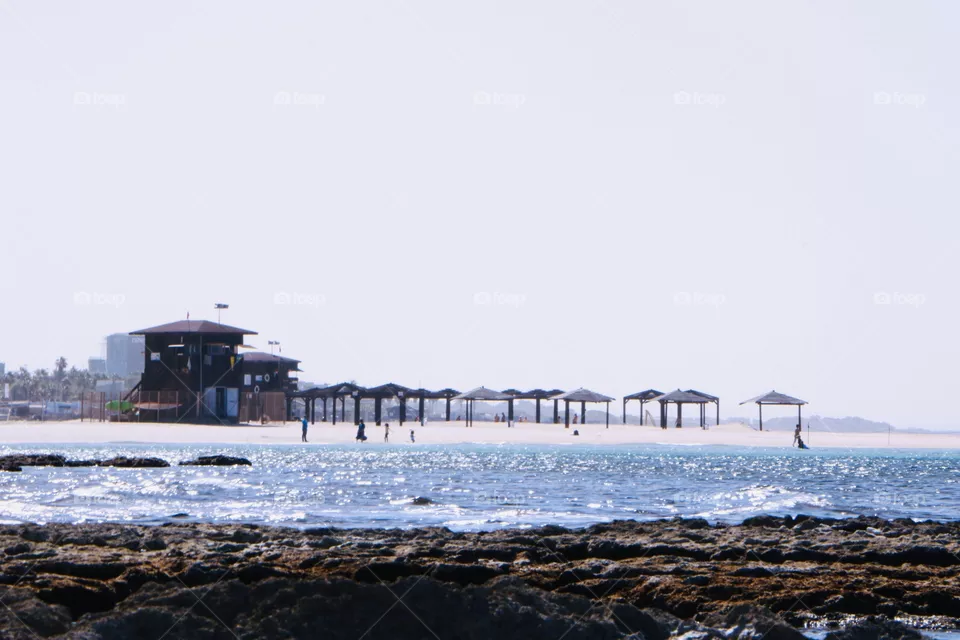 Beautiful haifa beach.