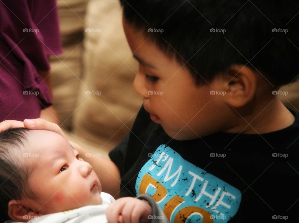 Big Brother with newborn