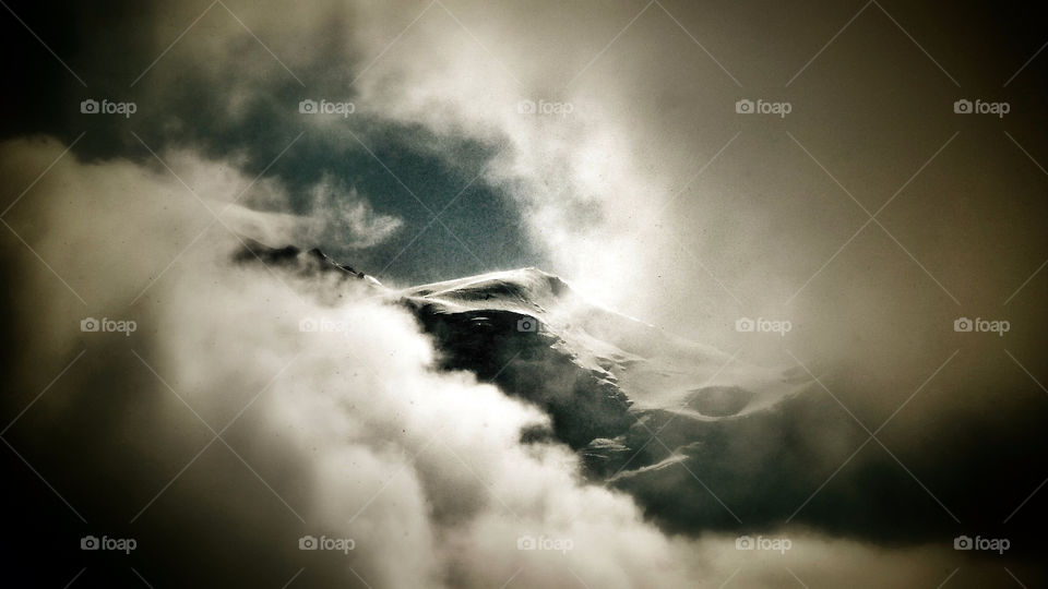 snow sky clouds france by olijohnson