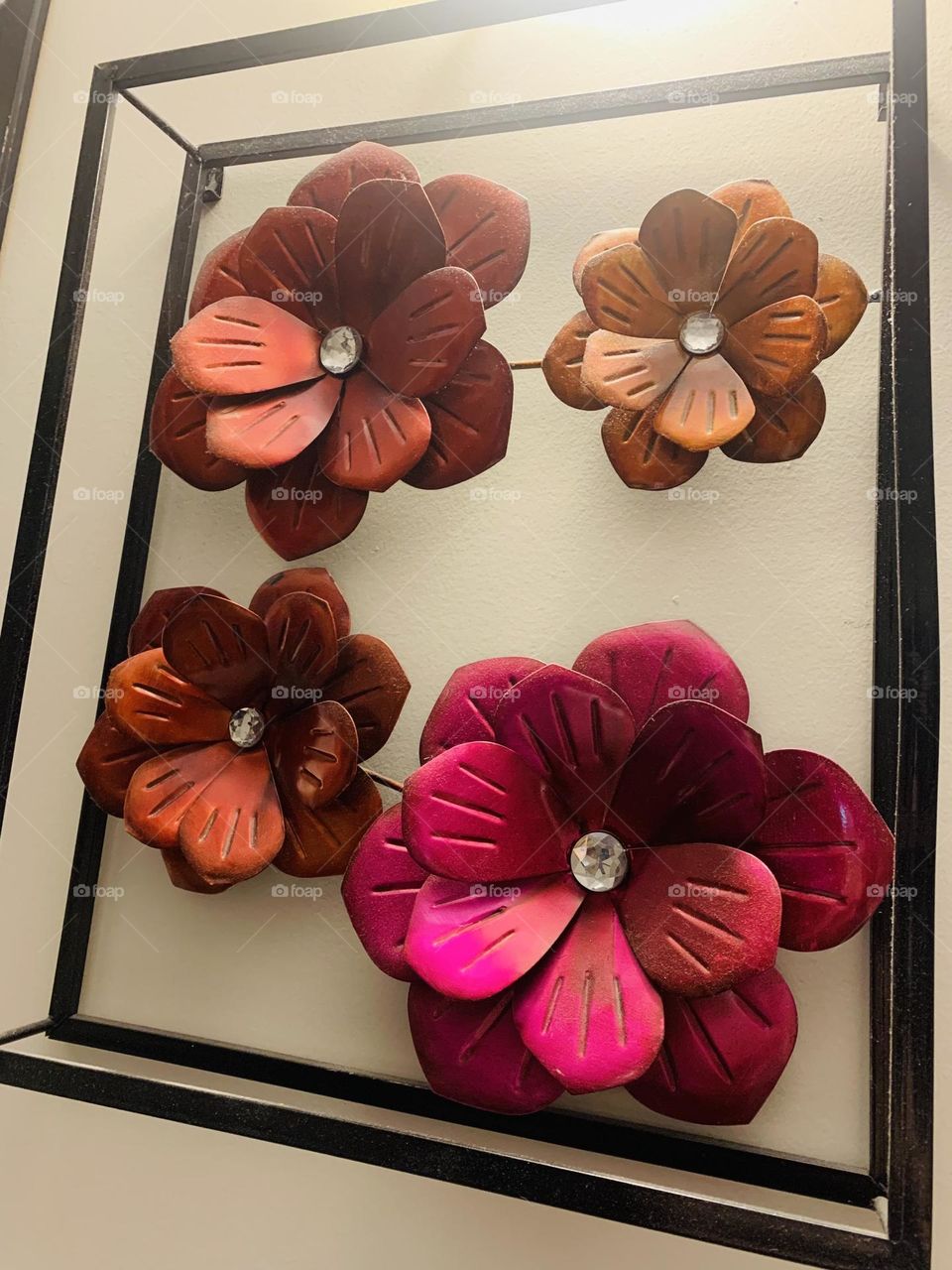 Metal flower wall hanging 