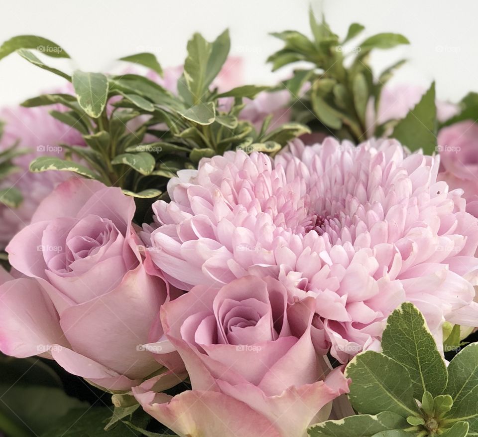 Pink and purple lilac bouquet 