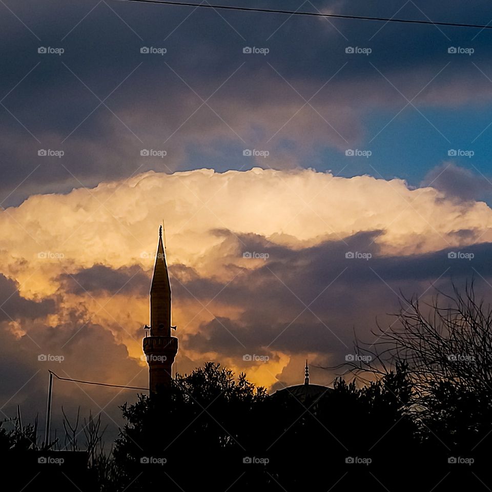 Sunset and great mosque