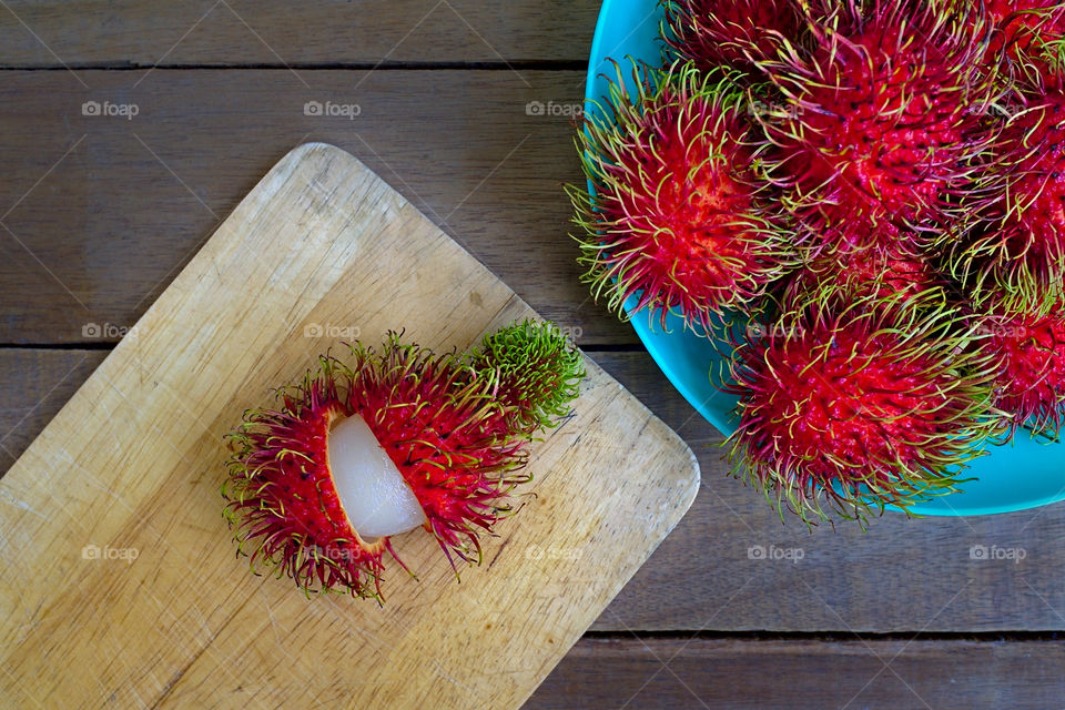 Exotic rambutan fruit