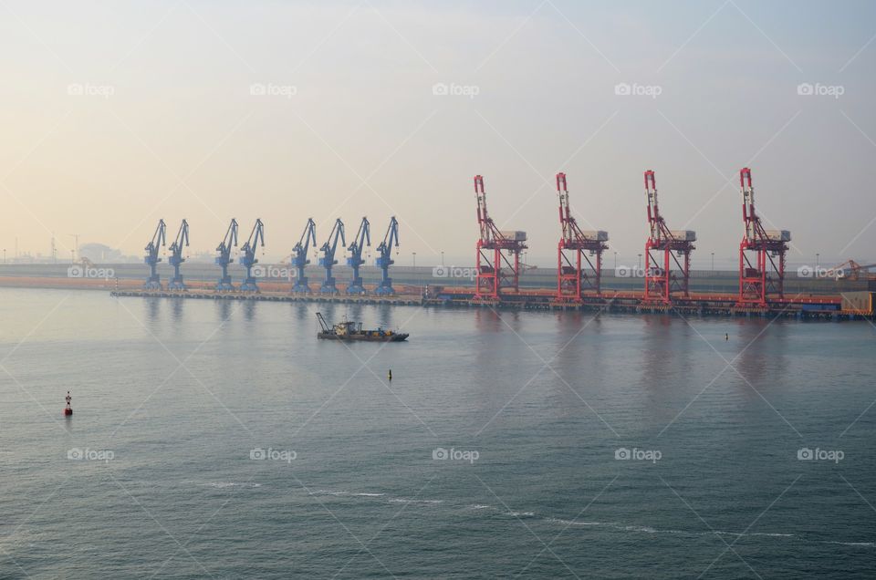 Cranes in the port