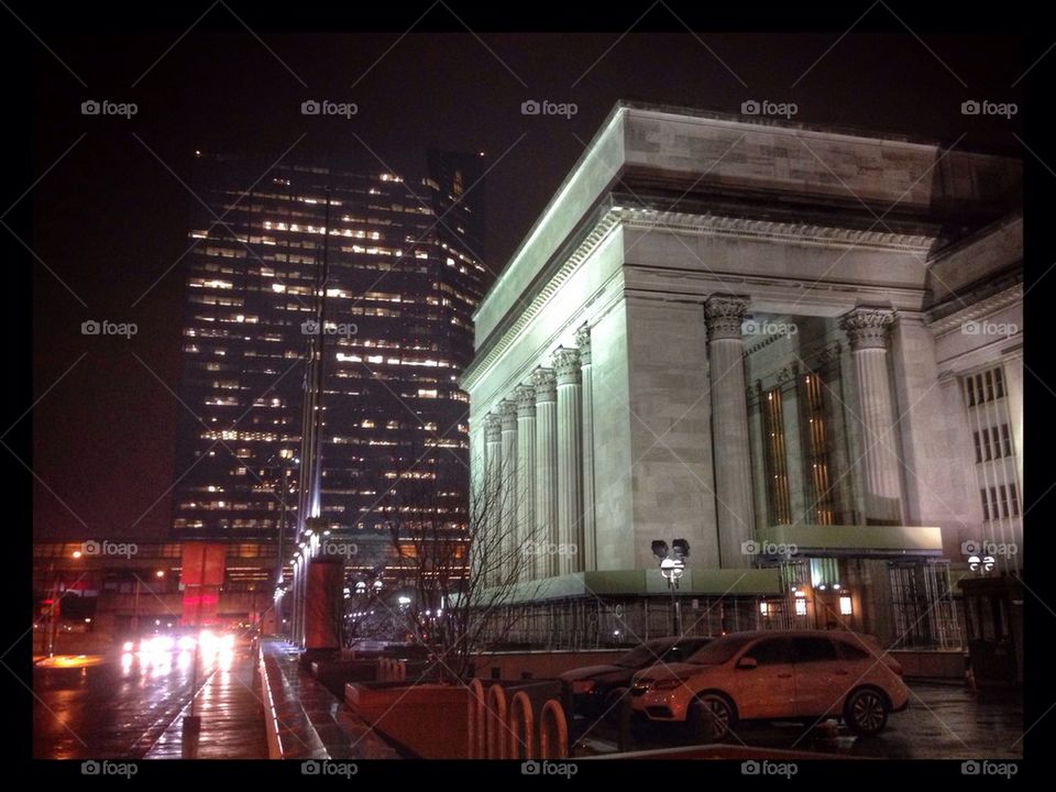 30th Street Station in the snow