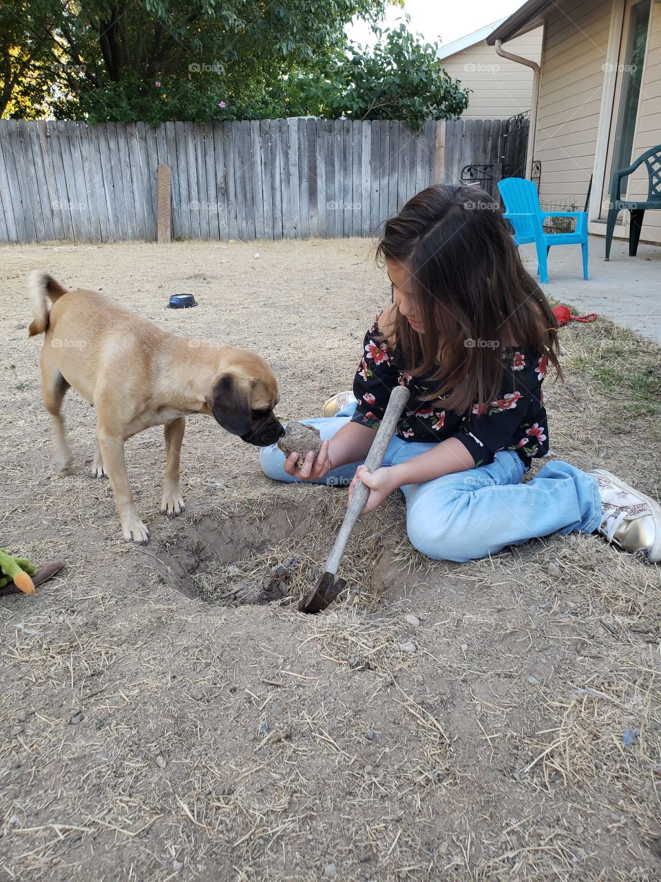 digging for treasure