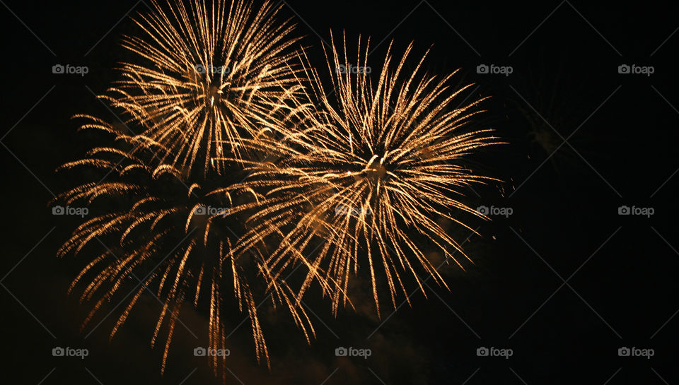 Fireworks display in sky