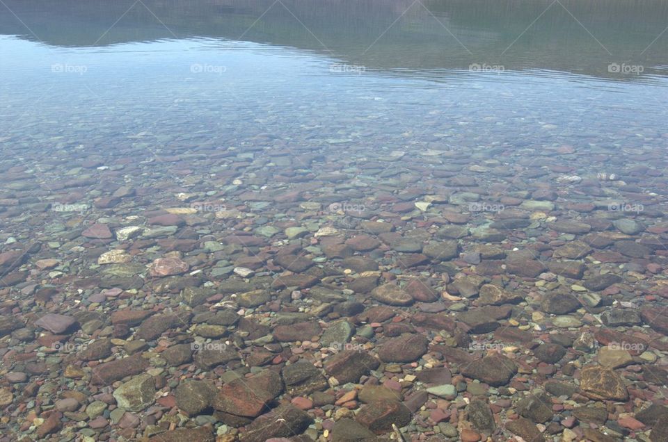 Rocks in Glacier Lake