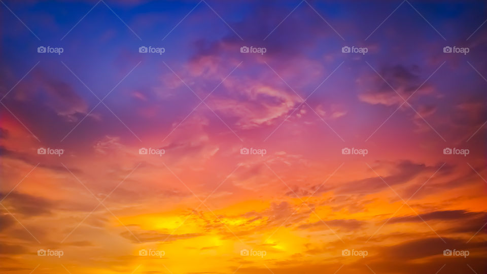 Low angel view of dramatic sky during sunset