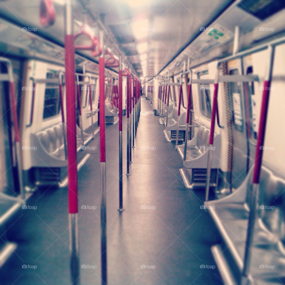 Empty subway carriage