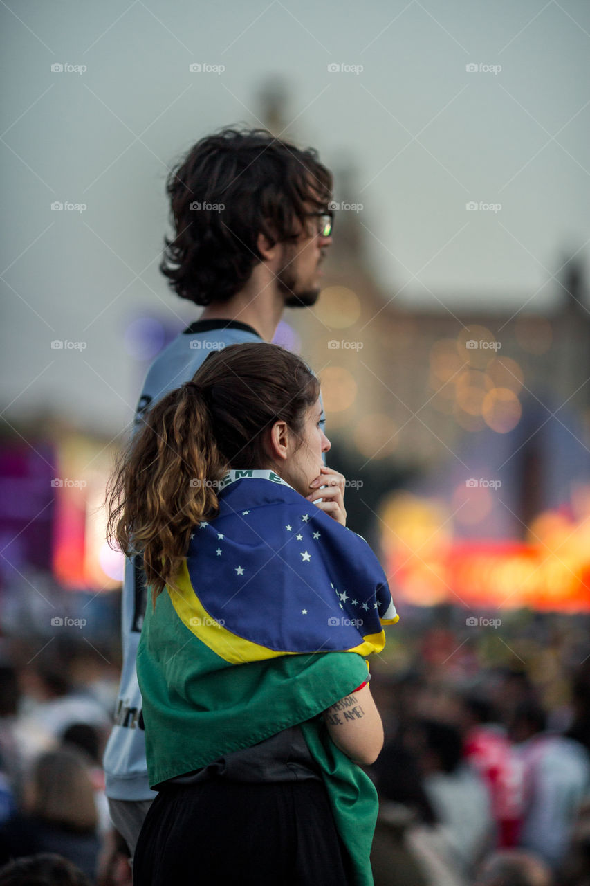 FIFA Fan Fest in Moscow, Russia, Brazil vs Serbia, 27 June 2018