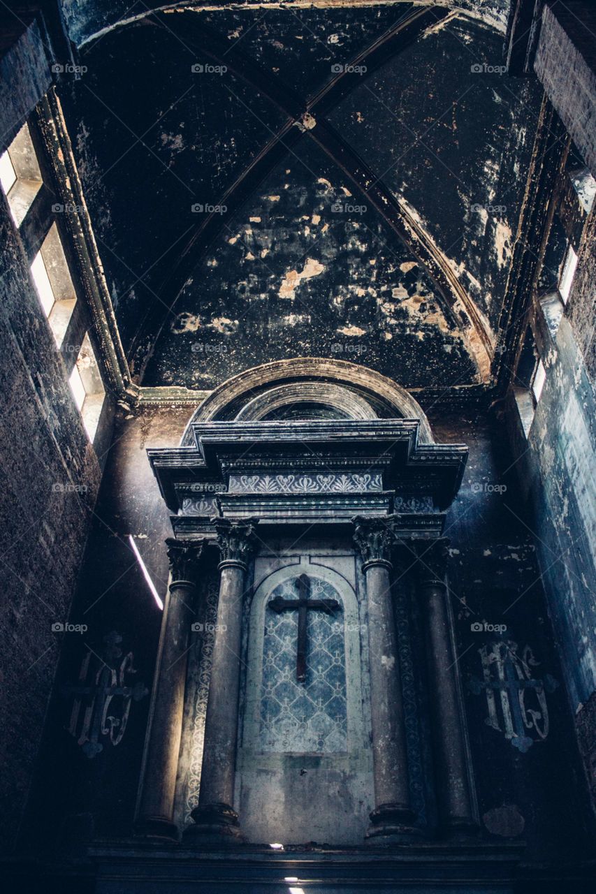 Abandoned San Felipe Neri's Church in Maracaibo Venezuela