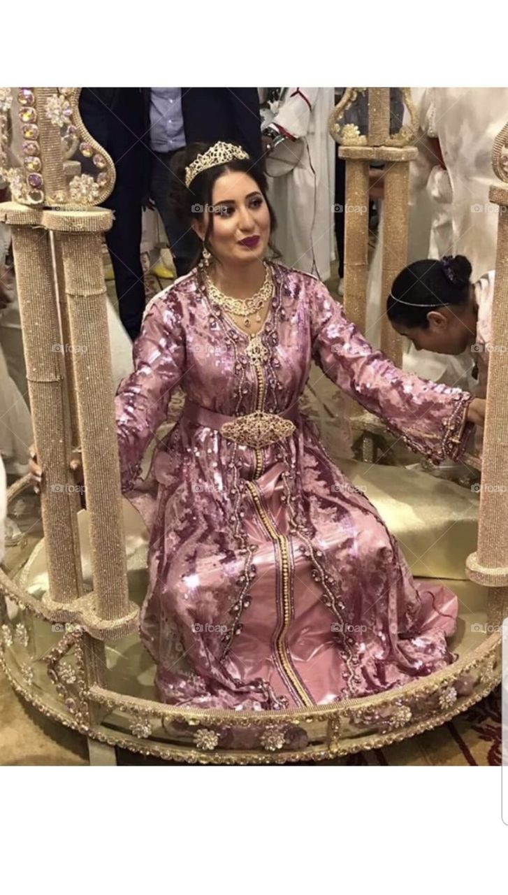 Beautiful And elegant Moroccan Bride in Traditional Wedding 