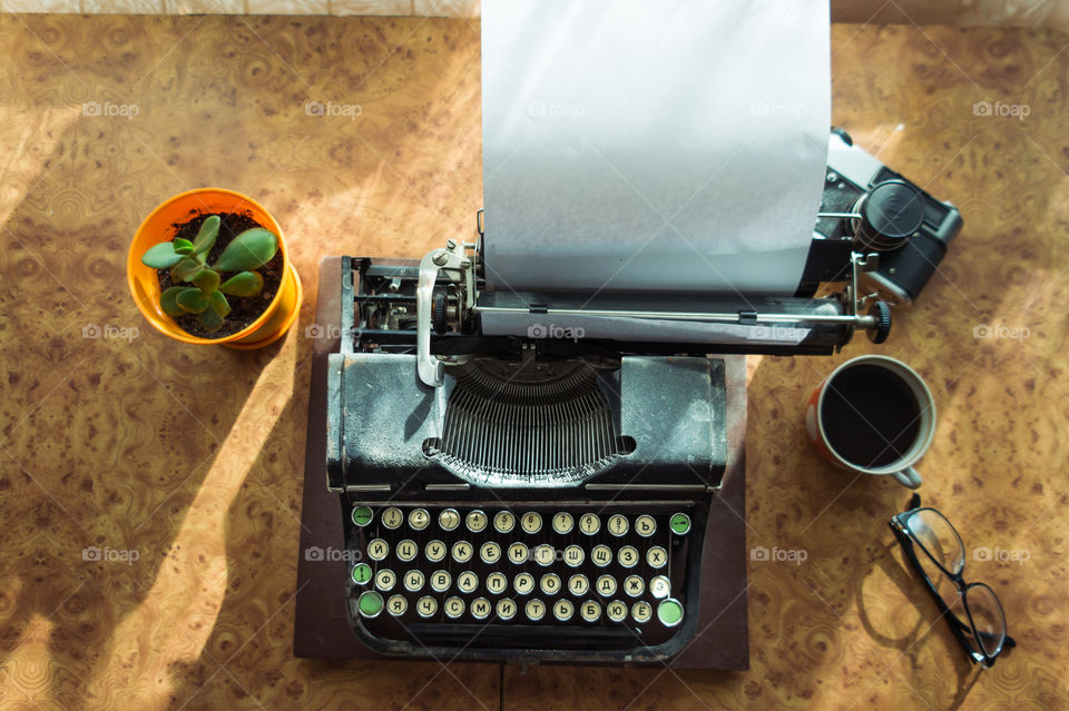 Old typewriter for writers