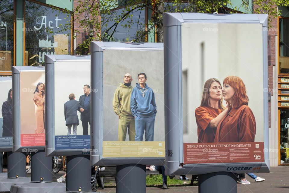 Billboard Open Mind Outdoors Photo Exhibition At Amsterdam The Netherlands 27-4-2023