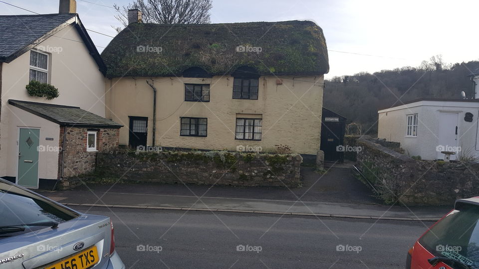 very old thatched cottage in Devon