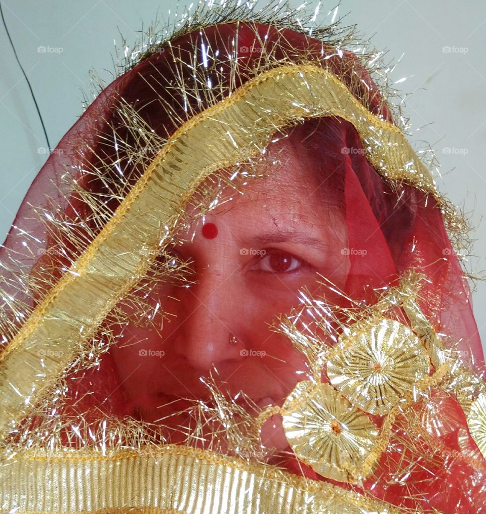 Indian women under veil